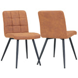 Load image into Gallery viewer, 2er Set Esszimmerstuhl aus Stoff Samt Farbauswahl Stuhl Retro Design Polsterstuhl mit Rückenlehne Metallbeine Duhome 8043B