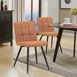 Load image into Gallery viewer, 2er Set Esszimmerstuhl aus Stoff Samt Farbauswahl Stuhl Retro Design Polsterstuhl mit Rückenlehne Metallbeine Duhome 8043B