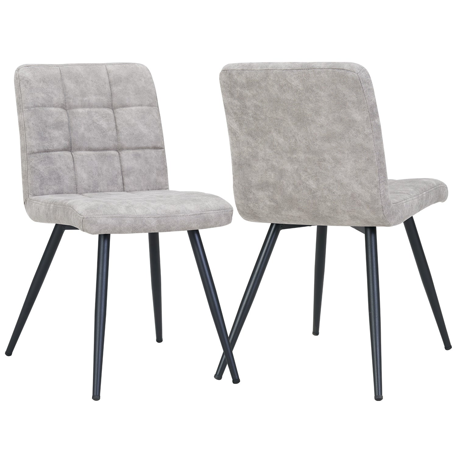 2er Set Esszimmerstuhl aus Stoff Samt Farbauswahl Stuhl Retro Design Polsterstuhl mit Rückenlehne Metallbeine Duhome 8043B