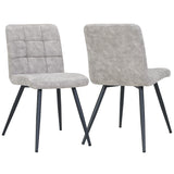 Load image into Gallery viewer, 2er Set Esszimmerstuhl aus Stoff Samt Farbauswahl Stuhl Retro Design Polsterstuhl mit Rückenlehne Metallbeine Duhome 8043B