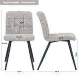 Load image into Gallery viewer, 2er Set Esszimmerstuhl aus Stoff Samt Farbauswahl Stuhl Retro Design Polsterstuhl mit Rückenlehne Metallbeine Duhome 8043B