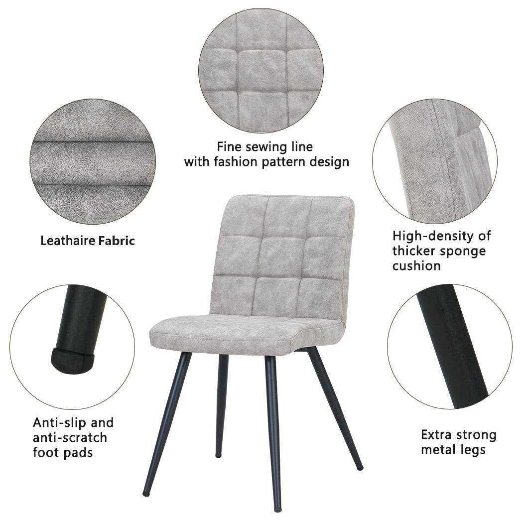 2er Set Esszimmerstuhl aus Stoff Samt Farbauswahl Stuhl Retro Design Polsterstuhl mit Rückenlehne Metallbeine Duhome 8043B