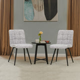 Load image into Gallery viewer, 2er Set Esszimmerstuhl aus Stoff Samt Farbauswahl Stuhl Retro Design Polsterstuhl mit Rückenlehne Metallbeine Duhome 8043B