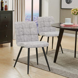 Load image into Gallery viewer, 2er Set Esszimmerstuhl aus Stoff Samt Farbauswahl Stuhl Retro Design Polsterstuhl mit Rückenlehne Metallbeine Duhome 8043B