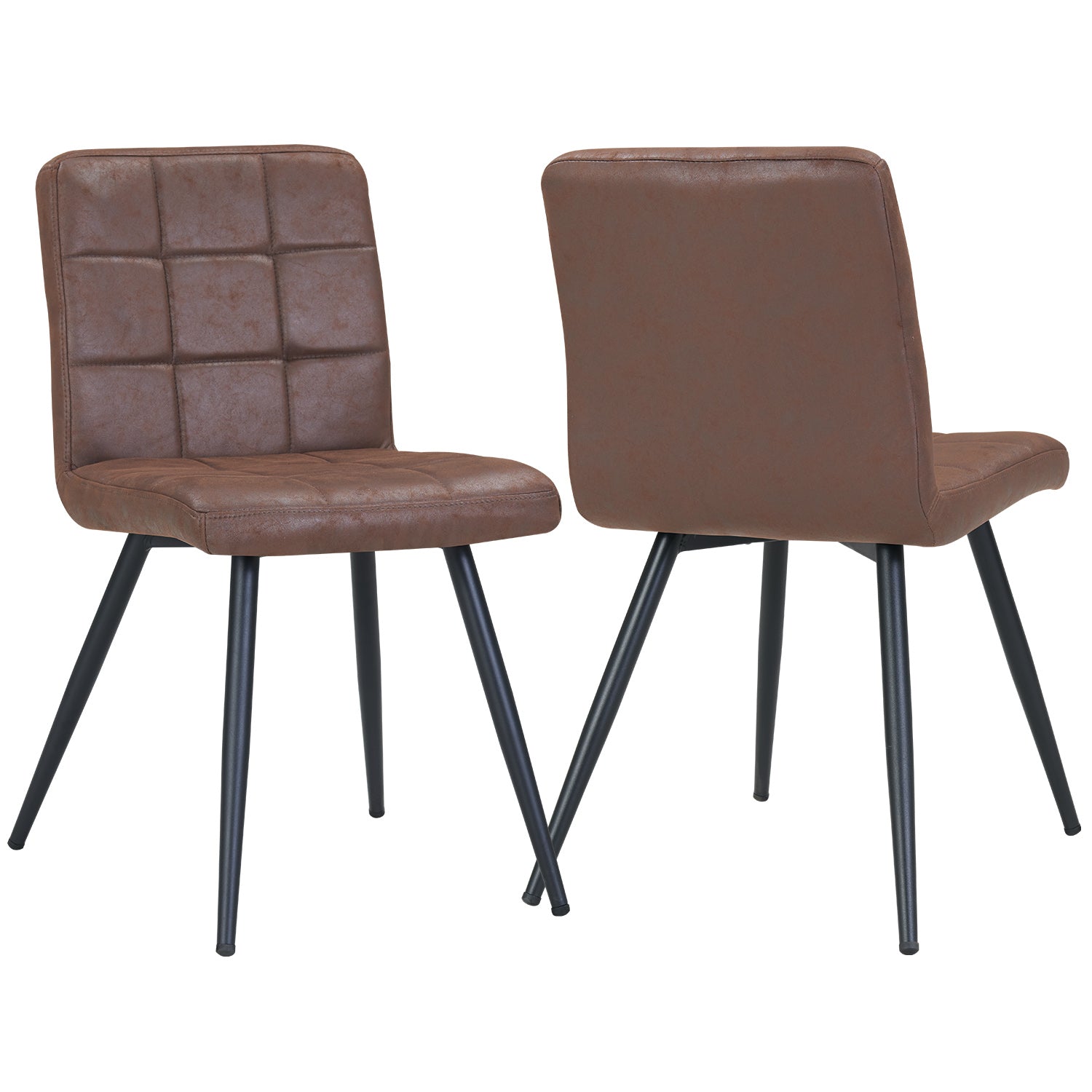 2er Set Esszimmerstuhl aus Stoff Samt Farbauswahl Stuhl Retro Design Polsterstuhl mit Rückenlehne Metallbeine Duhome 8043B