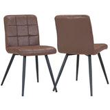 Load image into Gallery viewer, 2er Set Esszimmerstuhl aus Stoff Samt Farbauswahl Stuhl Retro Design Polsterstuhl mit Rückenlehne Metallbeine Duhome 8043B