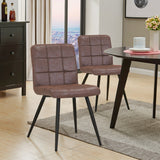 Load image into Gallery viewer, 2er Set Esszimmerstuhl aus Stoff Samt Farbauswahl Stuhl Retro Design Polsterstuhl mit Rückenlehne Metallbeine Duhome 8043B