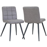 Load image into Gallery viewer, 2er Set Esszimmerstuhl aus Stoff Samt Farbauswahl Stuhl Retro Design Polsterstuhl mit Rückenlehne Metallbeine Duhome 8043B