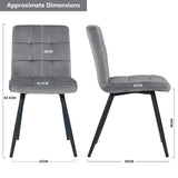 Load image into Gallery viewer, 2er Set Esszimmerstuhl aus Stoff Samt Farbauswahl Stuhl Retro Design Polsterstuhl mit Rückenlehne Metallbeine Duhome 8043B