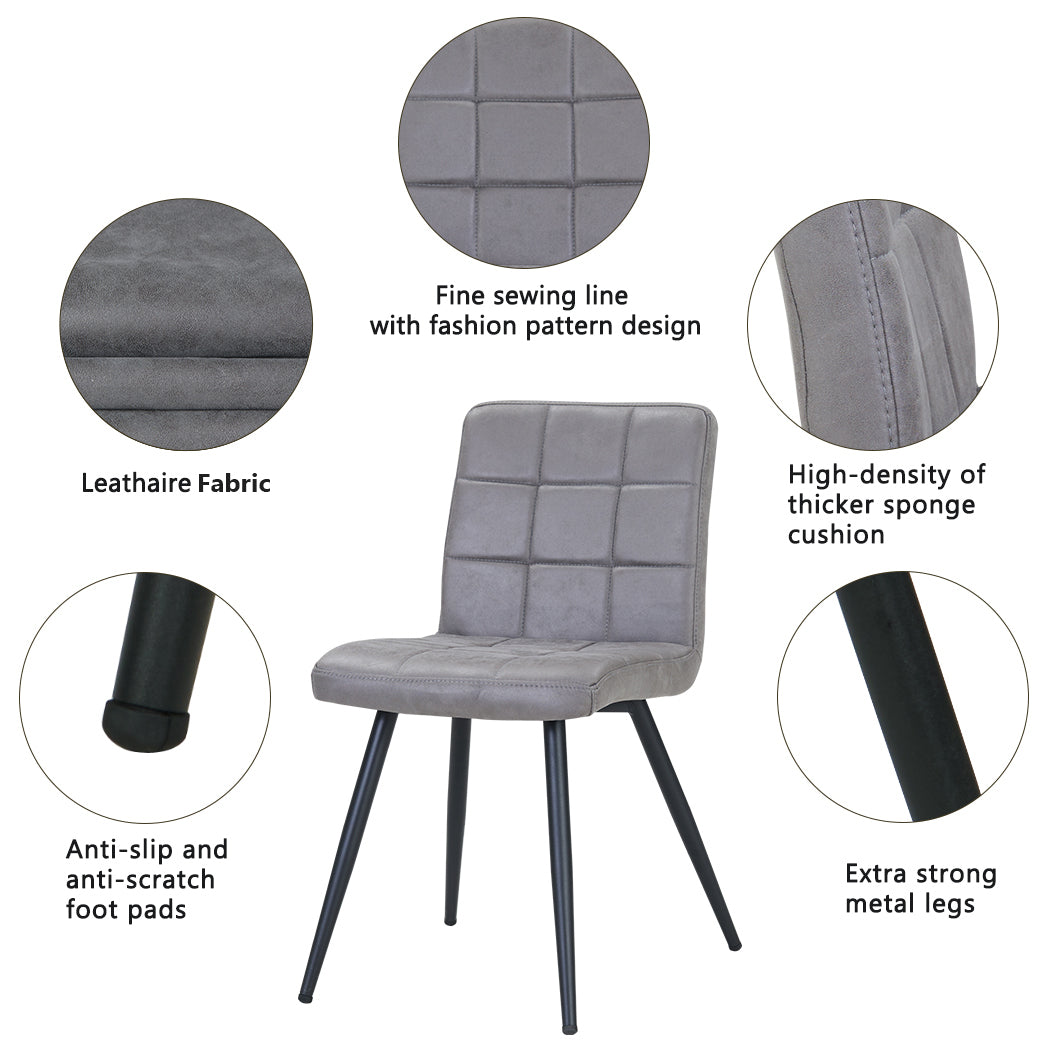 2er Set Esszimmerstuhl aus Stoff Samt Farbauswahl Stuhl Retro Design Polsterstuhl mit Rückenlehne Metallbeine Duhome 8043B