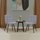 Load image into Gallery viewer, 2er Set Esszimmerstuhl aus Stoff Samt Farbauswahl Stuhl Retro Design Polsterstuhl mit Rückenlehne Metallbeine Duhome 8043B