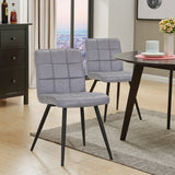 Load image into Gallery viewer, 2er Set Esszimmerstuhl aus Stoff Samt Farbauswahl Stuhl Retro Design Polsterstuhl mit Rückenlehne Metallbeine Duhome 8043B