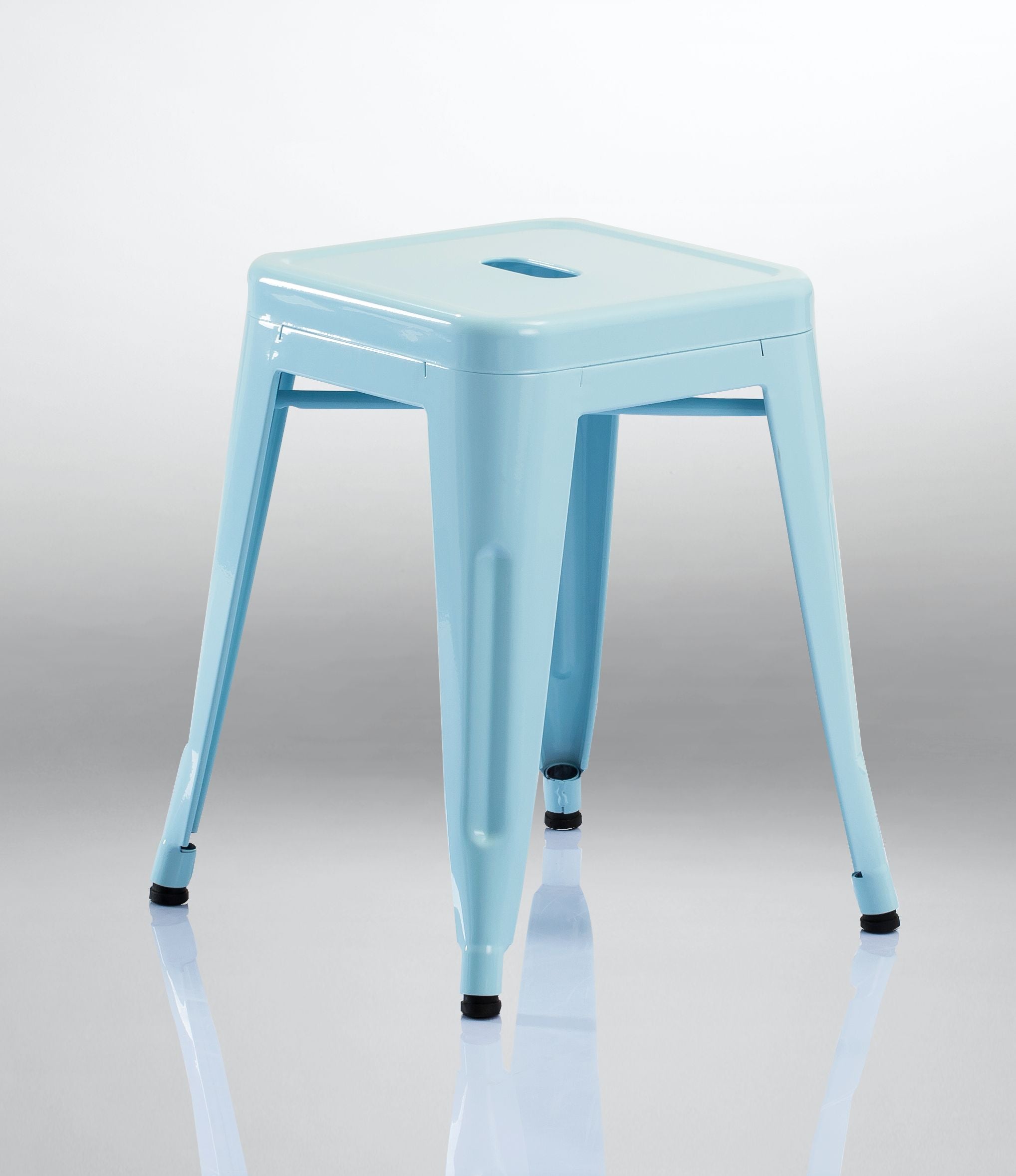 Duhome Eisen / Metall Hocker Höhe 46 cm Arbeitshocker Stapelbar und Robust Industry Design Farbauswahl 665A