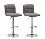 Load image into Gallery viewer, Duhome Barhocker 2x Barstuhl Kunstleder oder Stoff Tresenhocker Bar Sessel gut gepolstert höhenverstellbar mit Lehne eckig 451Y