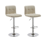 Load image into Gallery viewer, Duhome Barhocker 2x Barstuhl Kunstleder oder Stoff Tresenhocker Bar Sessel gut gepolstert höhenverstellbar mit Lehne eckig 451Y