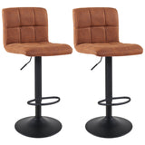 Load image into Gallery viewer, Duhome Barhocker 2x Barstuhl Kunstleder oder Stoff Tresenhocker Bar Sessel gut gepolstert höhenverstellbar mit Lehne eckig 451Y