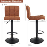 Load image into Gallery viewer, Duhome Barhocker 2x Barstuhl Kunstleder oder Stoff Tresenhocker Bar Sessel gut gepolstert höhenverstellbar mit Lehne eckig 451Y