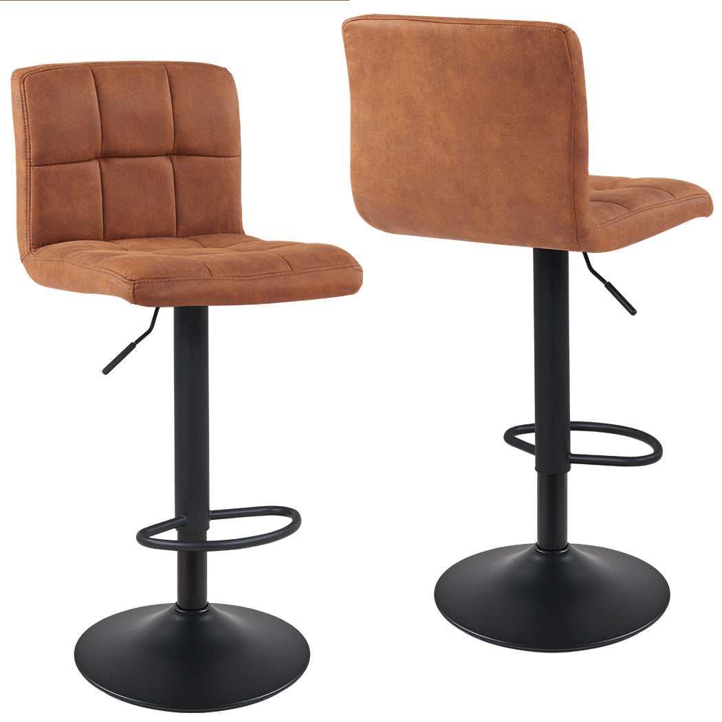 Duhome Barhocker 2x Barstuhl Kunstleder oder Stoff Tresenhocker Bar Sessel gut gepolstert höhenverstellbar mit Lehne eckig 451Y