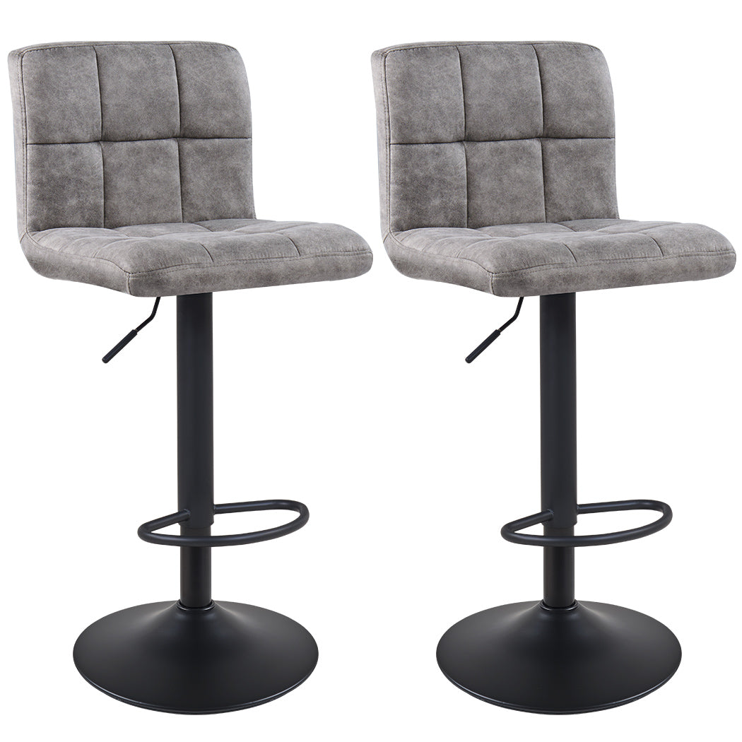 Duhome Barhocker 2x Barstuhl Kunstleder oder Stoff Tresenhocker Bar Sessel gut gepolstert höhenverstellbar mit Lehne eckig 451Y