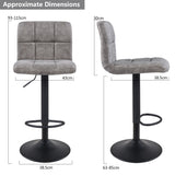 Load image into Gallery viewer, Duhome Barhocker 2x Barstuhl Kunstleder oder Stoff Tresenhocker Bar Sessel gut gepolstert höhenverstellbar mit Lehne eckig 451Y