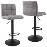 Load image into Gallery viewer, Duhome Barhocker 2x Barstuhl Kunstleder oder Stoff Tresenhocker Bar Sessel gut gepolstert höhenverstellbar mit Lehne eckig 451Y