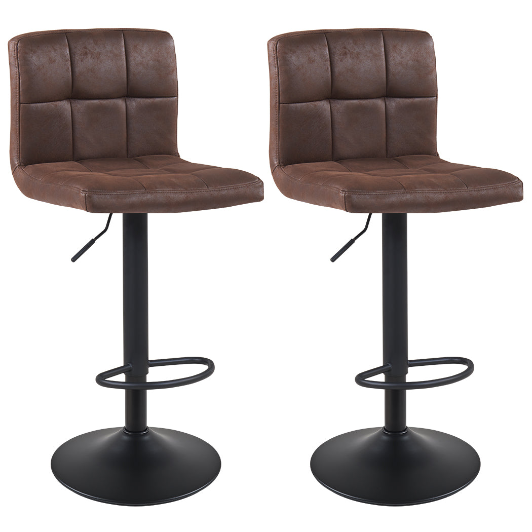 Duhome Barhocker 2x Barstuhl Kunstleder oder Stoff Tresenhocker Bar Sessel gut gepolstert höhenverstellbar mit Lehne eckig 451Y