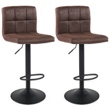 Load image into Gallery viewer, Duhome Barhocker 2x Barstuhl Kunstleder oder Stoff Tresenhocker Bar Sessel gut gepolstert höhenverstellbar mit Lehne eckig 451Y
