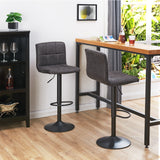 Load image into Gallery viewer, Duhome Barhocker 2x Barstuhl Kunstleder oder Stoff Tresenhocker Bar Sessel gut gepolstert höhenverstellbar mit Lehne eckig 451Y