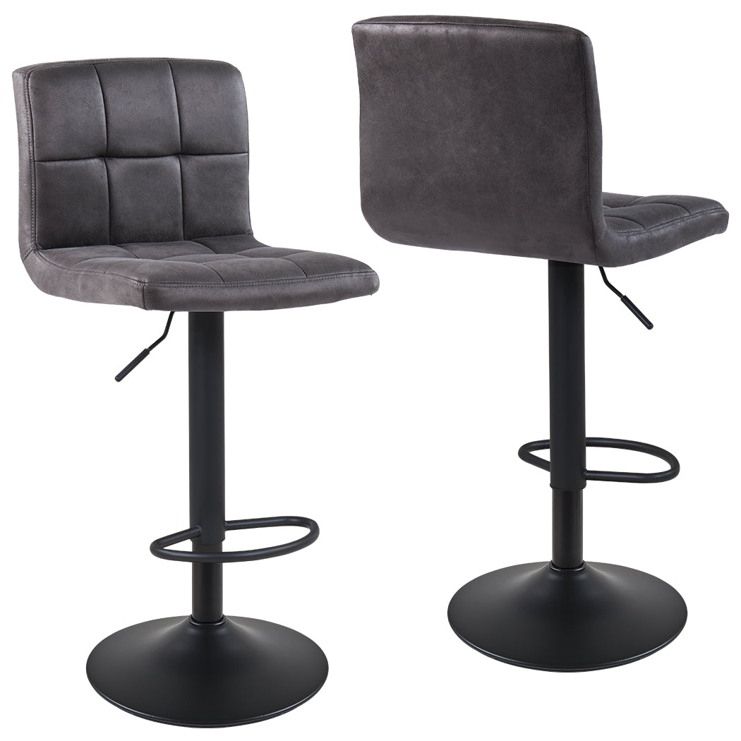 Duhome Barhocker 2x Barstuhl Kunstleder oder Stoff Tresenhocker Bar Sessel gut gepolstert höhenverstellbar mit Lehne eckig 451Y