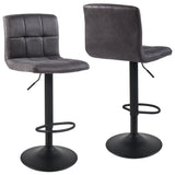 Load image into Gallery viewer, Duhome Barhocker 2x Barstuhl Kunstleder oder Stoff Tresenhocker Bar Sessel gut gepolstert höhenverstellbar mit Lehne eckig 451Y