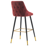 Load image into Gallery viewer, 2x Barhocker Barstuhl aus Stoff Samt Gestell aus Metall Tresenhocker Bar Sessel gut gepolstert mit Lehne Farbauswahl Duhome 5170G