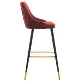 Load image into Gallery viewer, 2x Barhocker Barstuhl aus Stoff Samt Gestell aus Metall Tresenhocker Bar Sessel gut gepolstert mit Lehne Farbauswahl Duhome 5170G