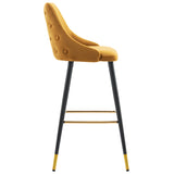 Load image into Gallery viewer, 2x Barhocker Barstuhl aus Stoff Samt Gestell aus Metall Tresenhocker Bar Sessel gut gepolstert mit Lehne Farbauswahl Duhome 5170G