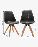 Load image into Gallery viewer, Duhome 2er Set Stuhl Esszimmerstühle Küchenstühle Farbauswahl mit Holzbeinen Sitzkissen Esszimmerstuhl Retro 518M