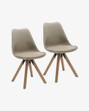 Load image into Gallery viewer, Duhome 2er Set Stuhl Esszimmerstühle Küchenstühle Farbauswahl mit Holzbeinen Sitzkissen Esszimmerstuhl Retro 518M