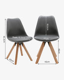 Load image into Gallery viewer, Duhome 2er Set Stuhl Esszimmerstühle Küchenstühle Farbauswahl mit Holzbeinen Sitzkissen Esszimmerstuhl Retro 518M