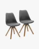 Load image into Gallery viewer, Duhome 2er Set Stuhl Esszimmerstühle Küchenstühle Farbauswahl mit Holzbeinen Sitzkissen Esszimmerstuhl Retro 518M