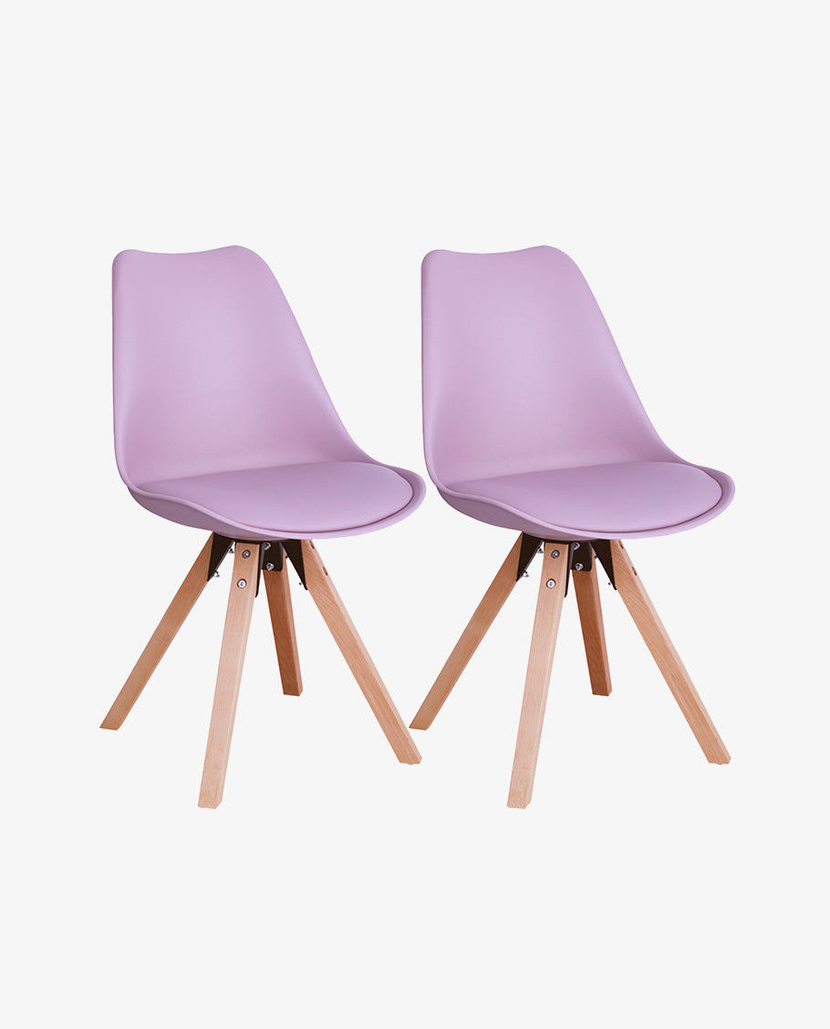 Duhome 2er Set Stuhl Esszimmerstühle Küchenstühle Farbauswahl mit Holzbeinen Sitzkissen Esszimmerstuhl Retro 518M