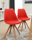 Load image into Gallery viewer, Duhome 2er Set Stuhl Esszimmerstühle Küchenstühle Farbauswahl mit Holzbeinen Sitzkissen Esszimmerstuhl Retro 518M