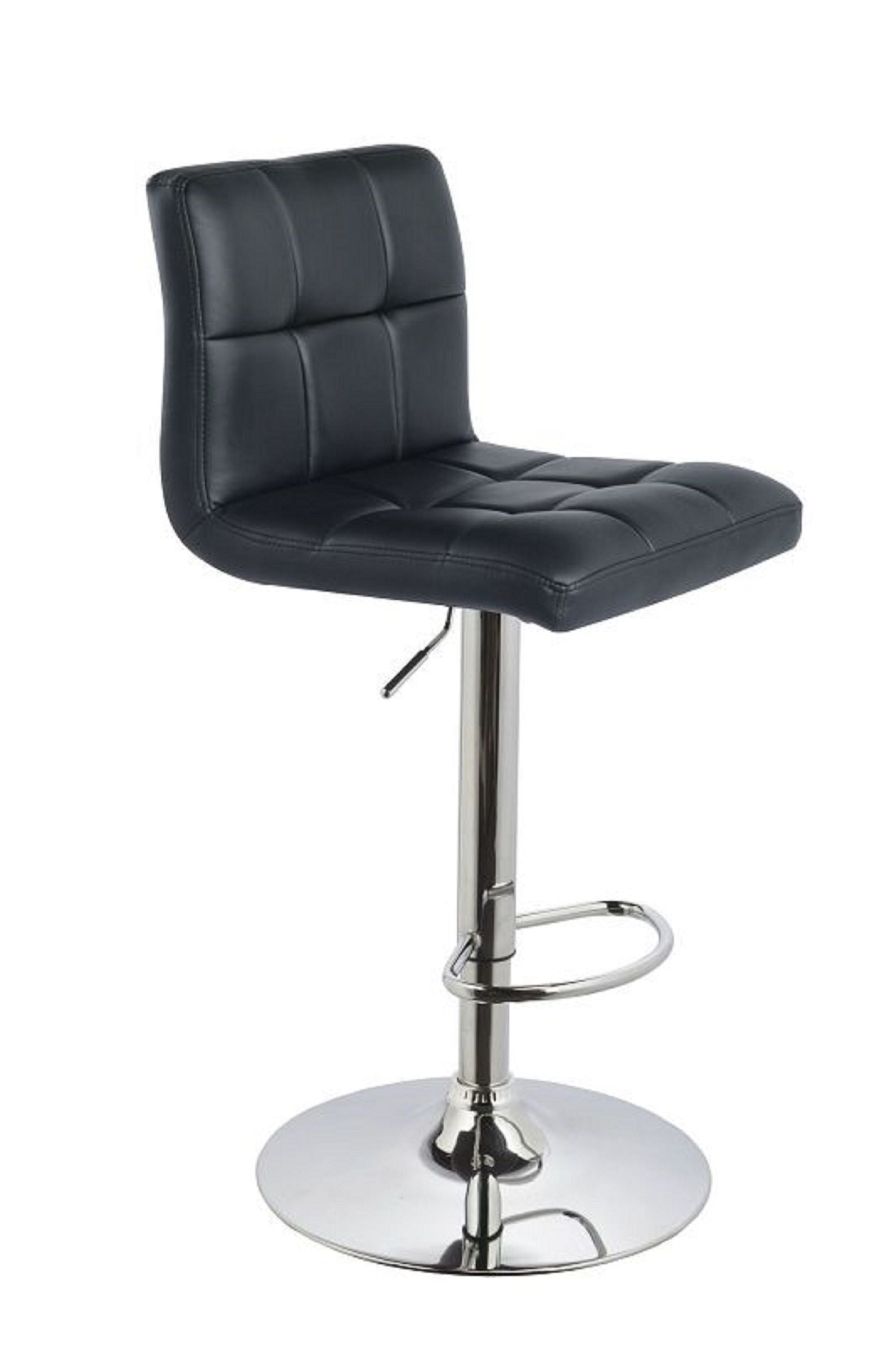 Duhome Barhocker 2x Barstuhl Kunstleder oder Stoff Tresenhocker Bar Sessel gut gepolstert höhenverstellbar mit Lehne eckig 451Y