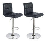 Load image into Gallery viewer, Duhome Barhocker 2x Barstuhl Kunstleder oder Stoff Tresenhocker Bar Sessel gut gepolstert höhenverstellbar mit Lehne eckig 451Y