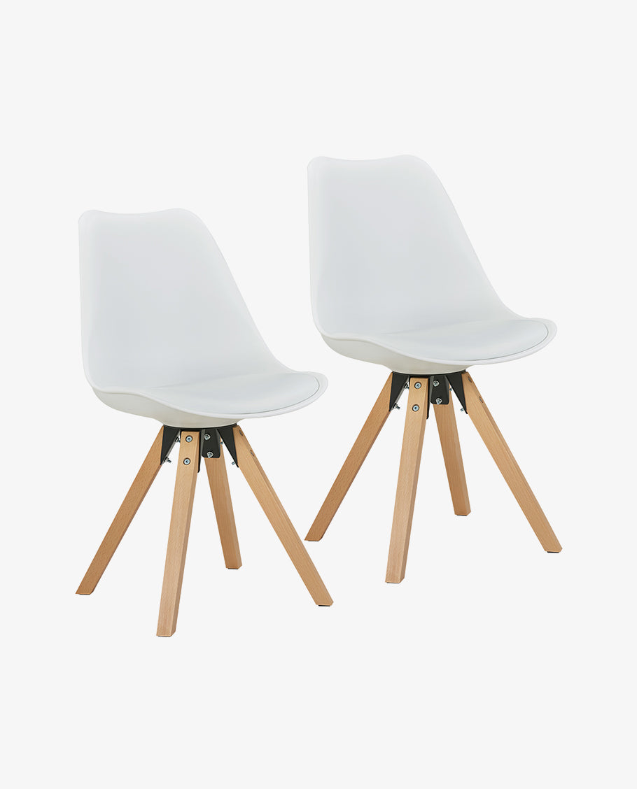 Duhome 2er Set Stuhl Esszimmerstühle Küchenstühle Farbauswahl mit Holzbeinen Sitzkissen Esszimmerstuhl Retro 518M