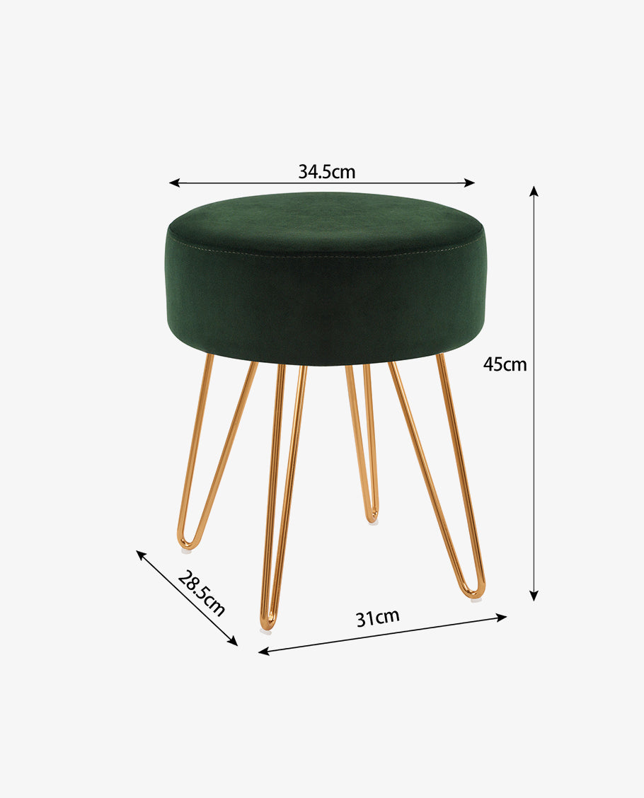 Sitzhocker Hocker Rund Farbauswahl Schemel elegantes Design Metallbeine Duhome 9111