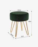 Load image into Gallery viewer, Sitzhocker Hocker Rund Farbauswahl Schemel elegantes Design Metallbeine Duhome 9111