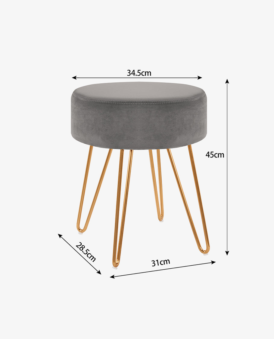 Sitzhocker Hocker Rund Farbauswahl Schemel elegantes Design Metallbeine Duhome 9111