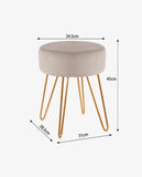 Load image into Gallery viewer, Sitzhocker Hocker Rund Farbauswahl Schemel elegantes Design Metallbeine Duhome 9111