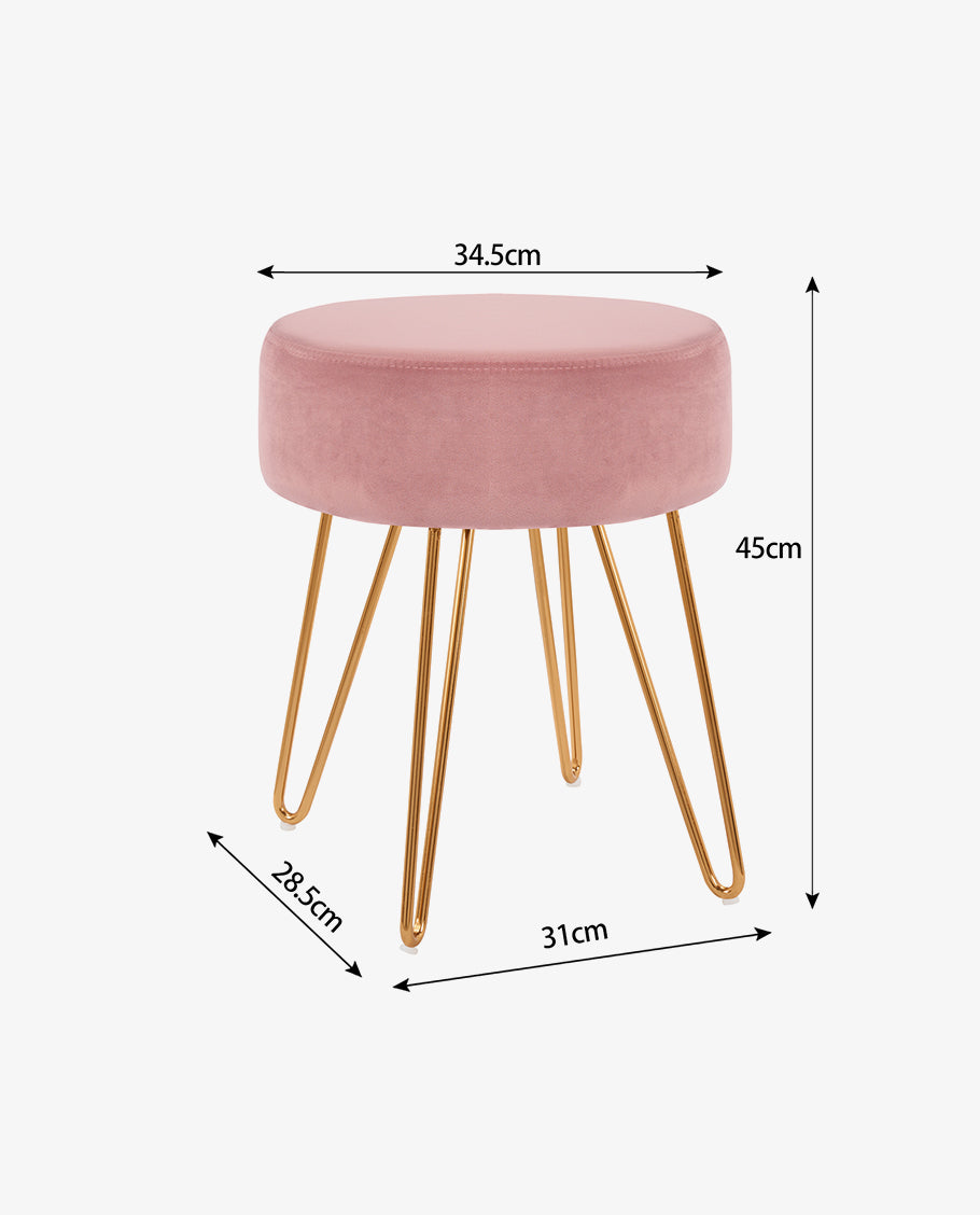 Sitzhocker Hocker Rund Farbauswahl Schemel elegantes Design Metallbeine Duhome 9111