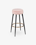 Load image into Gallery viewer, 2x Barhocker rund Barstuhl aus Stoff Samt Gestell aus Metall Tresenhocker gut gepolstert Sitzhöhe 80 cm Farbauswahl Duhome 5168A