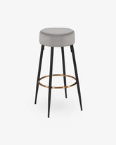 2x Barhocker rund Barstuhl aus Stoff Samt Gestell aus Metall Tresenhocker gut gepolstert Sitzhöhe 80 cm Farbauswahl Duhome 5168A