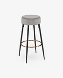 Load image into Gallery viewer, 2x Barhocker rund Barstuhl aus Stoff Samt Gestell aus Metall Tresenhocker gut gepolstert Sitzhöhe 80 cm Farbauswahl Duhome 5168A